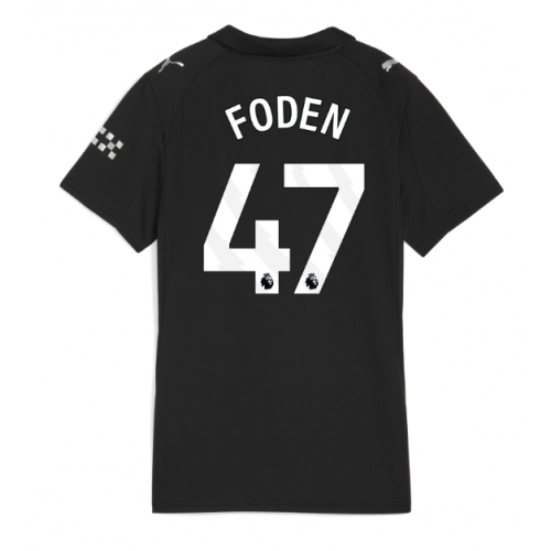 Billige Fotballdrakt Manchester City Phil Foden #47 Replika Bortedrakt Dame 2025-26 Kortermet Billige Fotballdrakt Manchester City Phil Foden #47 Replika Bortedrakt Dame 2025-26 Kortermet